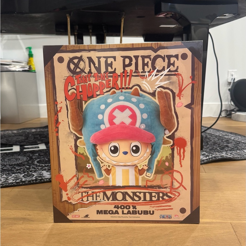 LABUBU 400% MEGA TONY TONY CHOPPER ONE PIECE HAT TOY COLLECTOR PLUSH DOLL
